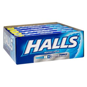 Caramelos HALLS Menthol Lyptus Caja 12un