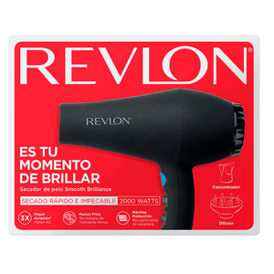 Secadora de cabello Revlon Smooth Brillance RVDR5251LA2 Negro