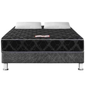 Cama Box Tarima PARAISO Consul Black 2 Plazas + Sofá Cama + 2 Almohadas + Protector