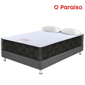 Cama Box Tarima PARAISO Edén Plus 2 Plz + 2 Almohadas + Protector