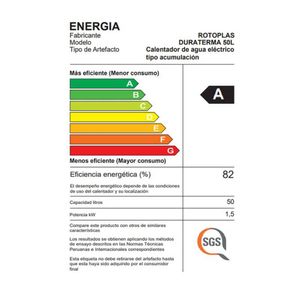 Terma Eléctrica Rotoplas Acumulacion Duraterma 50 litros