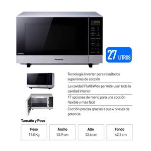 Panasonic Microondas nn-sf564mrpm 27lt