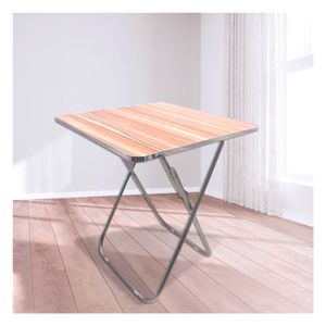 Mesa Mesita Plegable Multiuso Dormitorio Sala Playa 70cm Marrón