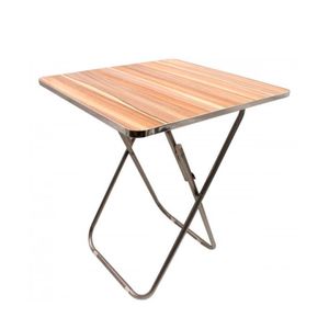 Mesa Mesita Plegable Multiuso Dormitorio Sala Playa 70cm Marrón