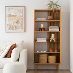 Librero con Repisas Akira color Marrón TU MESITA