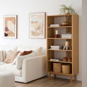 Librero con Repisas Akira color Marrón TU MESITA