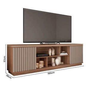 Mesa Moderna de TV Lamas color Gris/Marrón 2 puertas TU MESITA