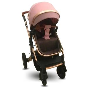 Coche Cuna con Porta Bebé Eros Royal II Rosado