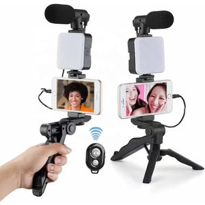 Kit Grabacion de Video con Tripode Luz Led Bluetooth Microfono