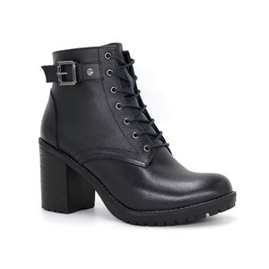 Botines Par&ss para Mujer de CUERO JA24-BT172 Negro