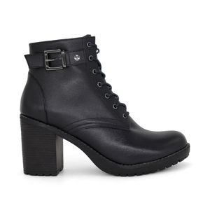 Botines Par&ss para Mujer de CUERO JA24-BT172 Negro