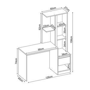 Escritorio con Organizador Moore color Marrón 1 cajón 1 puerta TU MESITA