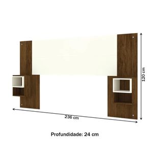 Cabecera de Cama Miriam 2 plazas color Marrón/Blanco TU MESITA