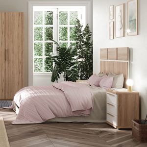 Cabecera Minimalista Jordania color Roble/Blanco TU MESITA