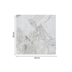 Piso Marmolizado Gris Claro 60x60cm 1.44m2 Orange