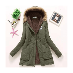Casaca Parka Mujer con Capucha Verde