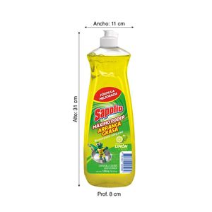 Lavavajilla líquida Sapolio Limón 1.25 litros