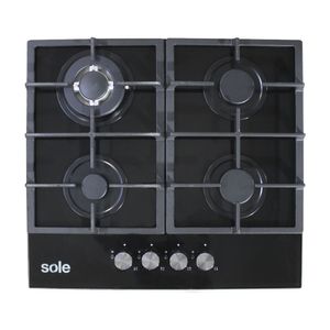 Cocina Encimera Sole SOLCO045 Vidrio Templado 60cm 4 hornillas
