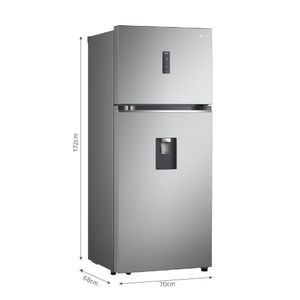 Refrigeradora LG GT37SGP Top Freezer Door Cooling 374L Plateado