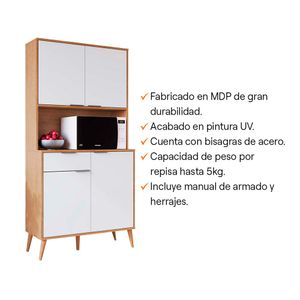 COMBO Orange: Mueble Alacena de Cocina Madison 90cm MDP + Mueble Multiuso Madison 90cm
