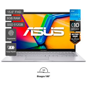 Laptop ASUS Vivobook 15 X1504ZA-NJ278W 15.6" Intel Core i5 12va generación 8GB 512GB SSD