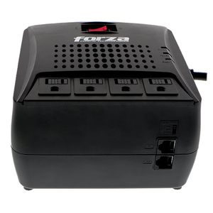 Estabilizador de voltaje Forza FVR-3002 4 salidas, puerto RJ45-220V, largo de cable 1.2 m , negro