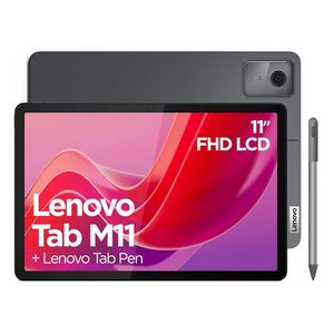 Tablet Lenovo Tab M11 11" 128GB, 8GB ram, cámara principal 8MP, frontal 8MP,  MediaTek Helio G88, 7040 mAh, gris + Folio + Pen