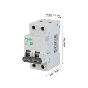 COMBO Schneider Electric: Interruptor Termomagnético Easy 9 MCB 2x20A + Interruptor Diferencial Easy9 MCB 2x25A