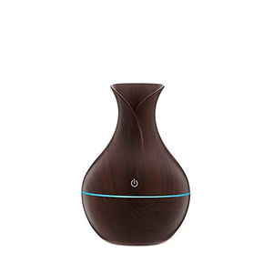 Purificador de Aire con Forma de Florero Madera Oscura
