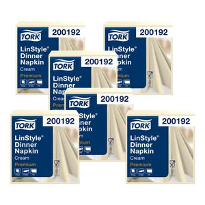Servilleta Tipo Tela Tork Linstyle Crema 6 paq x50