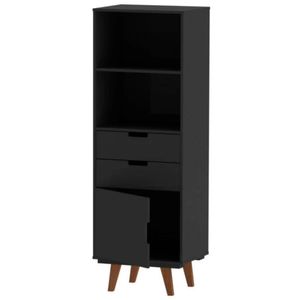 Estante Juvenil Paris color Negro 1 puerta 2 cajones TU MESITA