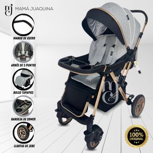 Coche Cuna de Lujo Bella Bliss Gris Claro