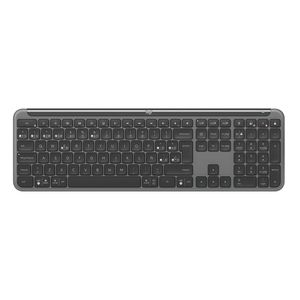 Teclado inalámbrico Logitech Signature Slim K950 bluetooth, bluetooth/receptor USB, multidispositivo, layout español, usa 2 pilas AAA, negro