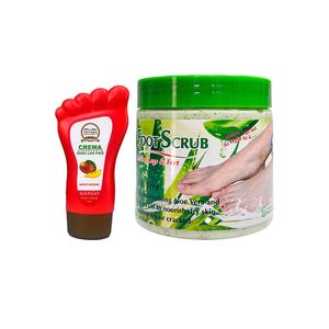 Crema Mango + Exfoliante para los Pies 120ml Aloe Vera 500ml Wokali