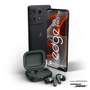 Smartphone MOTOROLA Edge 50 Pro 6.7" 12GB 512GB 50MP+13MP+10MP Negro Eclipse + Buds