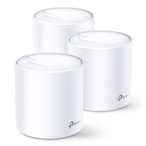 Sistema Mesh TP-Link Deco X20 AX1800 Wi-Fi 6, 1201 Mbps en 5GHz y 574 Mbps en 2.4 GHz, 2 puertos gigabit LAN, cobertura 370m2, blanco