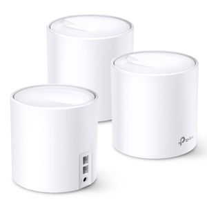 Sistema Mesh TP-Link Deco X20 AX1800 Wi-Fi 6, 1201 Mbps en 5GHz y 574 Mbps en 2.4 GHz, 2 puertos gigabit LAN, cobertura 370m2, blanco