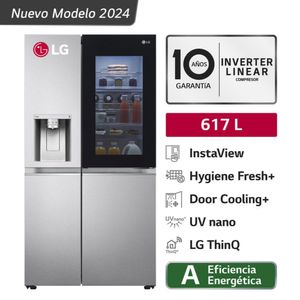 Refrigeradora LG Syde By Syde  GS66SXN 617L Plateado