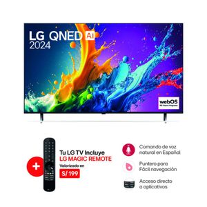 Televisor LG QNED 65" UHD 4K ThinQ AI 65QNED80TSA