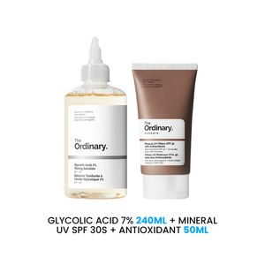 Glycolic Acid 7% 240ml + Mineral UV SPF 30s + Antioxidant 50ml