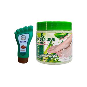 Crema Almendra + Exfoliante para los Pies 120ml Aloe Vera 500ml Wokali