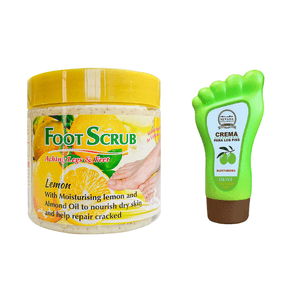 Crema Oliva+ Exfoliante para los Pies 120ml Limon 500ml Wokali