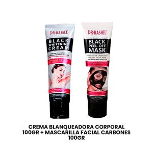 Crema Blanqueadora Corporal 100Gr + Mascarilla Facial Carbones 100Gr