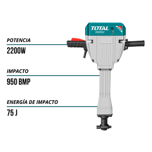 Demoledor hex 2200w 75 Joules 30Kg Industrial Total TH220502