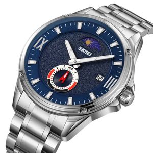 Reloj SKMEI Seconds 9326 Analogico Crono Fechador Fase Lunar - Azul