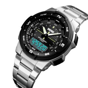 Reloj SKMEI 1370 Horizon Dual Alarma Crono Fechador Light WR - Plata