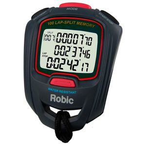 Cronometro Robic SC-717 100 Memorias Display 3 Lineas 1/1000 - Negro