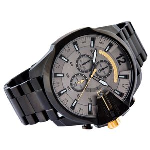 Reloj Diesel Mega Chief DZ4479 Fecha Cronometro Acero Inoxidable Negro Dial Gris