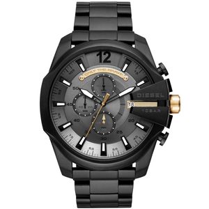 Reloj Diesel Mega Chief DZ4479 Fecha Cronometro Acero Inoxidable Negro Dial Gris