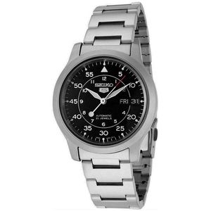 Reloj Seiko 5 SNK809K1 Automático Fecha Acero Inoxidable Mate Dial Negro